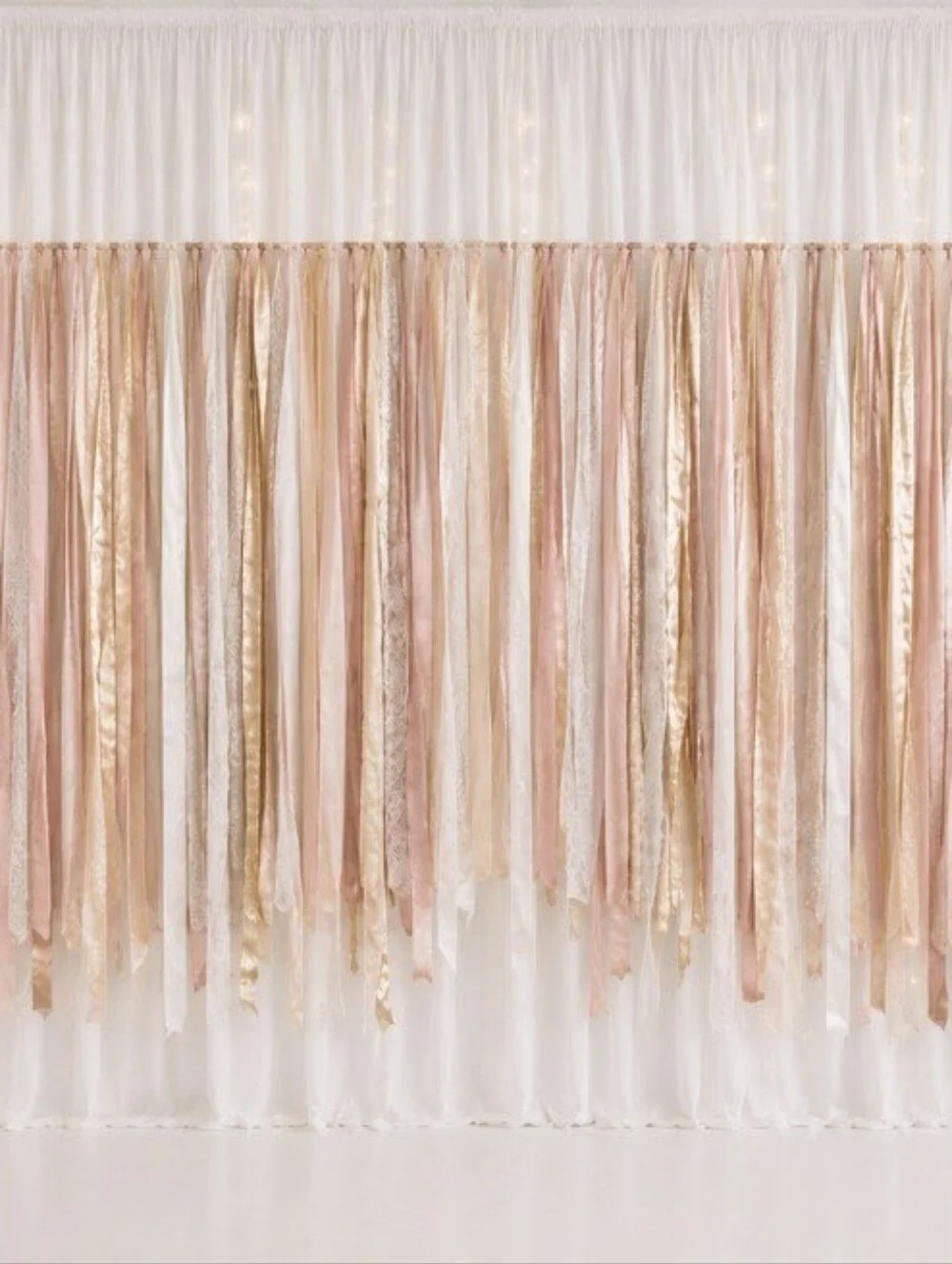 Rose Gold Ribbon Backdrop